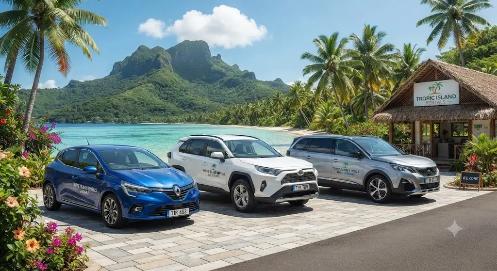 Citadine, SUV et familiale sur un parking