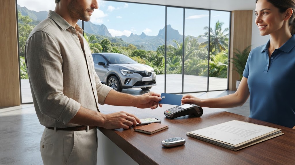 Carte bancaire pour louer une voiture à La Réunion