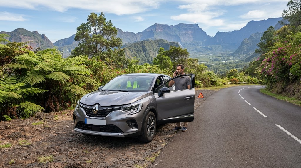Panne d’une voiture de location à La Réunion et assistance