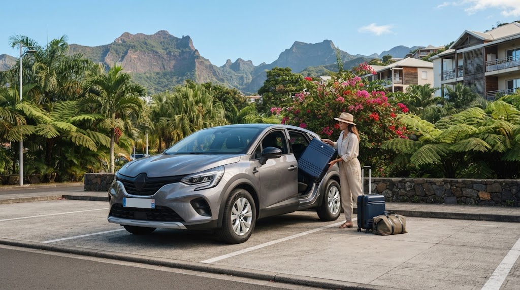 Stationnement facile avec une voiture de location à La Réunion